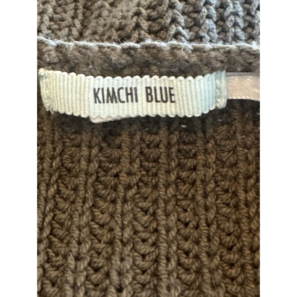 Kimchi Blue Sweater Sz XS Green Olive Long Sleeve Lace Trim Bohemian Boho Earthy - Picture 5 of 12